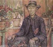 Robert Reid The Old Gardener USA oil painting artist